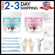 Epoxy Sculpt Clay, White Clay 2 Part A  B Filler Compound Strong Adhesive Fo...