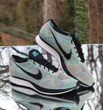Nike Flyknit Racer Multicolor \'Grey Tongue\' 2016 Men’s Size 6.5 NIKE FLYKNIT RACER 3.0 MULTICOLOR GRAY TONGUE BLACK BLUE TOE  main image 4