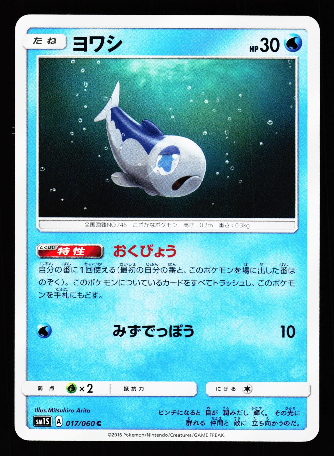 Wishiwashi 017/060 Common Collection Sun SM1S 2016 Pokemon Japanese Near Mint