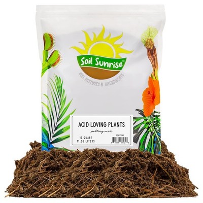 Acid Loving Plant Potting Soil Mix 12 Quarts Premium Container Gardening Soil