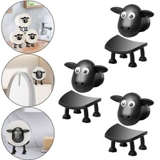 3x Novelty Sheep Toilet Roll Holder Set Cute Design Practical Bathroom Storage