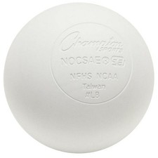 Champion Sports Official Size Rubber Lacrosse Ball - White Single 