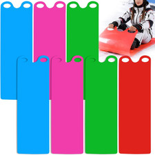 8 Pcs Large 54" Snow Sled for Adults Snowflake Slider Mat, Flexible Roll up Sled