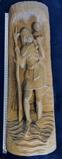 Holzfigur Heiliger Christophorus – Handgeschnitzt, ca. 56 cm