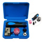 Stainless Steel Brake Line Double Flaring Tool Set w/ Handle For 3/16-inch Tube