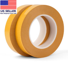Double Sided Woodworking Tape 1 Inch X 75 Feet 2-Pack , Residue-Free, Removable