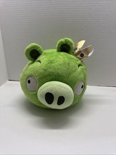 Angry Birds Green Pig King Gold Crown 7  Plush Toy Commonwealth 2010 no sound