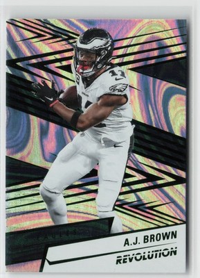 2025 Panini Revolution #181 A.J. Brown Green Swirl #/199