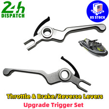Throttle Brake/Reverse Levers Upgrade Trigger Set Silver For Seadoo IBR Aluminum