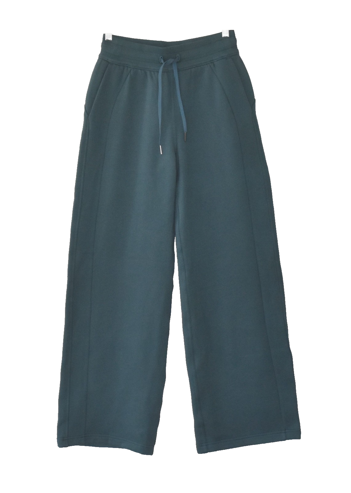 B0 NEW LULULEMON Green Cotton Blend Scuba Mid-Rise Wide-Leg Sweat Pants Size XS