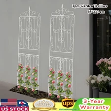 2Pcs Garden Trellises Plants Climbing Rack Iron Yard/Garden Vines Flower Shelf