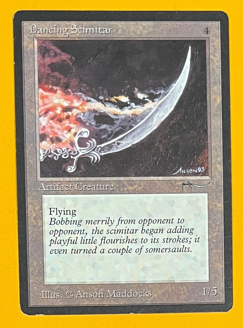 MTG DANCING SCIMITAR Arabian Nights (OldManMTG 012-607)