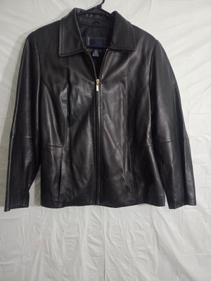Venezia Genuine Leather Jacket Size 14/16 Biker Grunge Class Minimalist Capsule