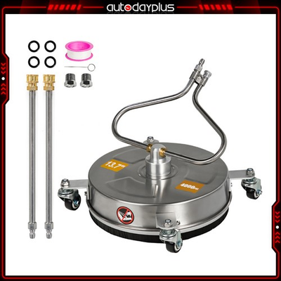 #ad 13.7quot; Pressure Washer Surface Cleaner w 4 Wheels Stainless Steel Brand New $72.48