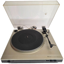 Giradischi giradischi Mitsubishi DP-11 completamente automatico argento testato e funzionante