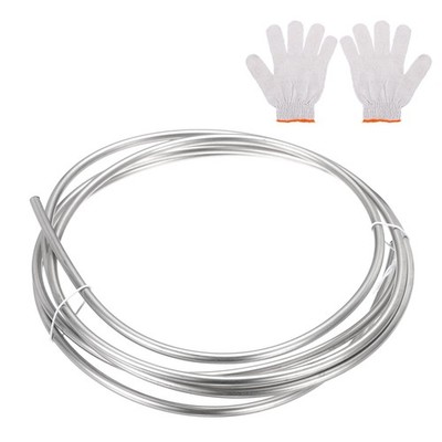 1/4'' OD x 13.12 ft 316 Stainless Steel Tubing Coil with Gloves, 0.04''Thickness