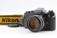[MINT w/ Strap] Nikon FE Black 35mm Film Camera Ai-s Nikkor 50mm F1.4 Lens JAPAN