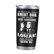 Fathers Day Dad Gifts from Daughter Son,Dad Birthday Gifts,Fathers A Black 20oz
