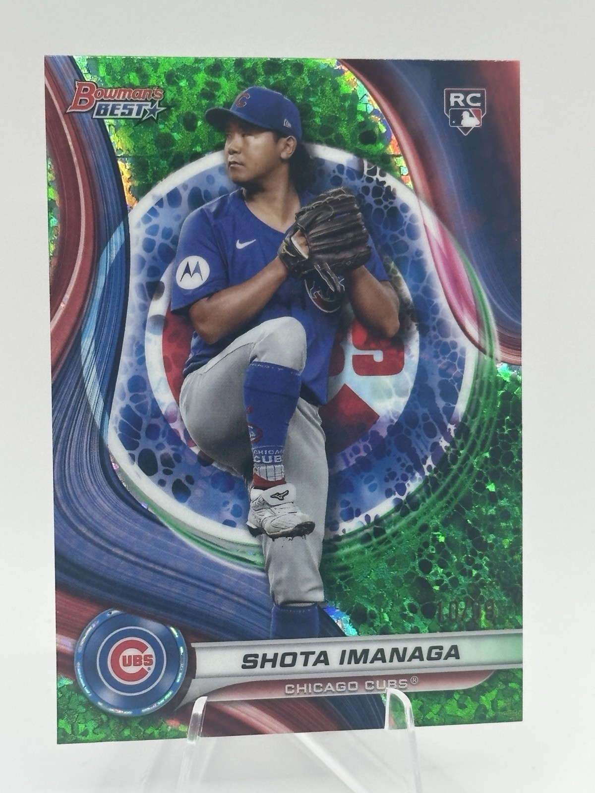 2024 Bowman’s Best Shota Imanaga 10/99 * Green Mini Diamond * Rookie RC /99 Cubs