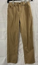 U.S. Polo Assn Pants Boys 14 Beige Khaki Twill Adjustable Waist Casual Pockets