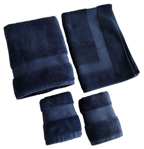 Ralph Lauren Towels & Bath Mat Navy Blue Cotton 4 piece set