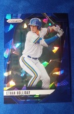 2025 Panini Prizm - Ethan Holliday, Ethan Holliday #82 Blue Ice Prizm (RC)