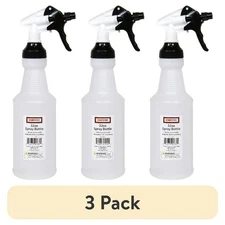(3 pack) Stout Stuff Plastic Wide Mouth Empty Spray Bottle, Holds 32oz