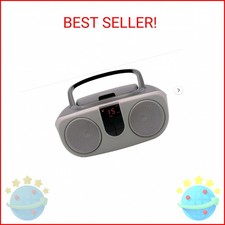 Sylvania SRCD243 Portable CD Player with AM/FM Radio, Boombox Silver