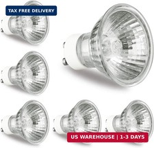6 Pack GU10 Bulb 120V 50W Light Bulbs for Candle Warmer Lamp, GU10 C, MR16 New