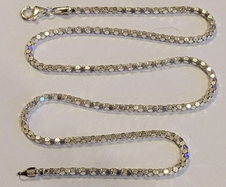 FBM 18 inch solid sterling silver pop corn chain 5.7 gms