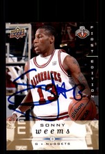 Signed Basketball Card Auto Sonny Weems 2008-09 Upper Deck First Edition #249