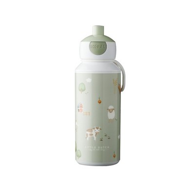 Mepal Campus Trinkflasche Pop-up 400ml auslaufsicher BPA-frei Little Farm