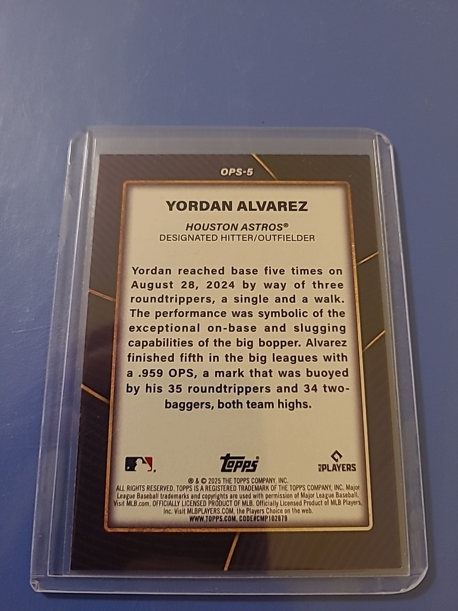 2025 Topps Series 2 OPS Leaders #OPS-5 Yordan Alvarez | eBay