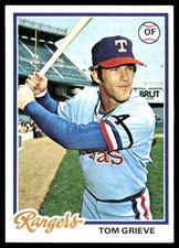 Tom Grieve 1978 Topps #337 Texas Rangers MLB READ FREE SHIPPING AutographDen
