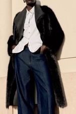 Zara Wendemantel Double Face  Kunstfell Größe S  Schwarz