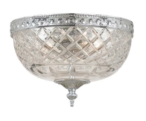 Crystorama 117-10-CH Richmond 2-Light Lead Crystal Flush Mount - Picture 1 of 2
