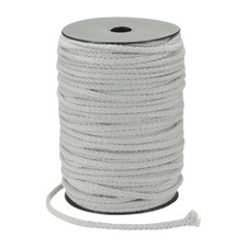 Macrame Cord 5mm x 295 ft Handmade Natural Cotton Rope, 8 Strand, Light Gray
