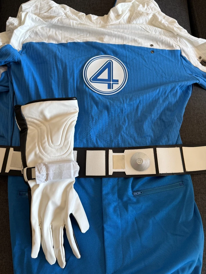 Disfraz de antorcha humana The Fantastic 4 First Steps mono azul Foto 4 de 4