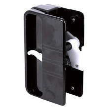 Non-Handed Latch  Pull with Security Lock for Sliding Screen Door - Black