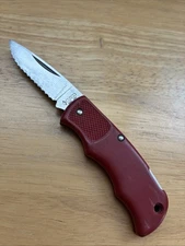 Cutco 1886 Red Serrated Blade Folding Pocket Knife