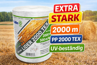 Bindegarn 2000 m PP 2000 TEX   EXTRA STARK  Rundballen Presse UV beständig LIDER