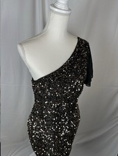 Sexy Black Sequin Size XL Dress