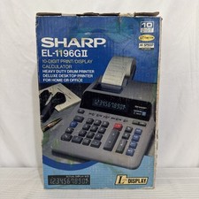 Sharp EL-1196GII Large 10 Digit Display/Print Heavy Duty Calculator NEW READ