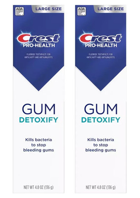 Crest Pro-Health Gum Detoxify Deep Clean Toothpaste, 4.8oz (pack of 2) EXP 02/28