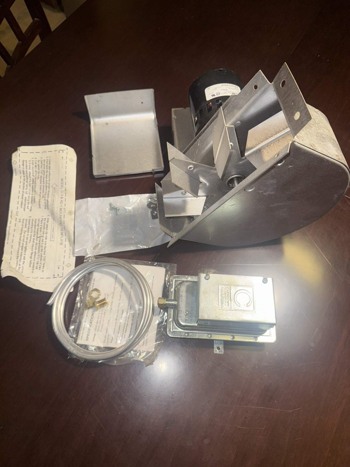 Tjernlund D-3 120v Inline Draft Inducer Fan Vertical Vent Systems fast shipping