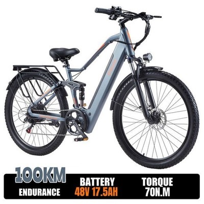 Neu 27.5 Zoll Elektrofahrrad 75OW Trekking E City bike 48V 17.5AH E-Bike Pedelec