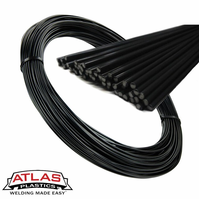 Polypropylene PP Plastic Welding Rods 100 ft Coil Black 3mm approx 1