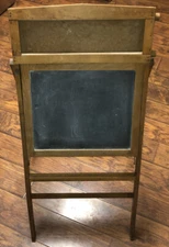 Circa 1940s National School Slate Company Fold-Out Flip Easel Chalkboard RARE