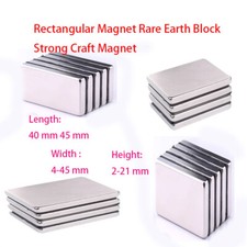 L40-45mm W4-45mm H2-21mm Rectangular Magnet Rare Earth Block Strong Craft Magnet