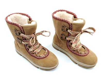 UGG Classic Weather Hiker Hi Womens Waterproof Suede Winter Boot Chestnut  Size